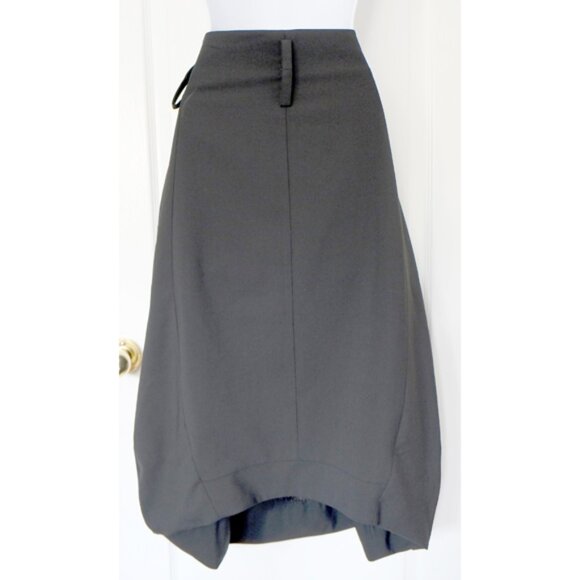 Sarah Pacini calf-length architectural wool skirt - Picture 5 of 8
